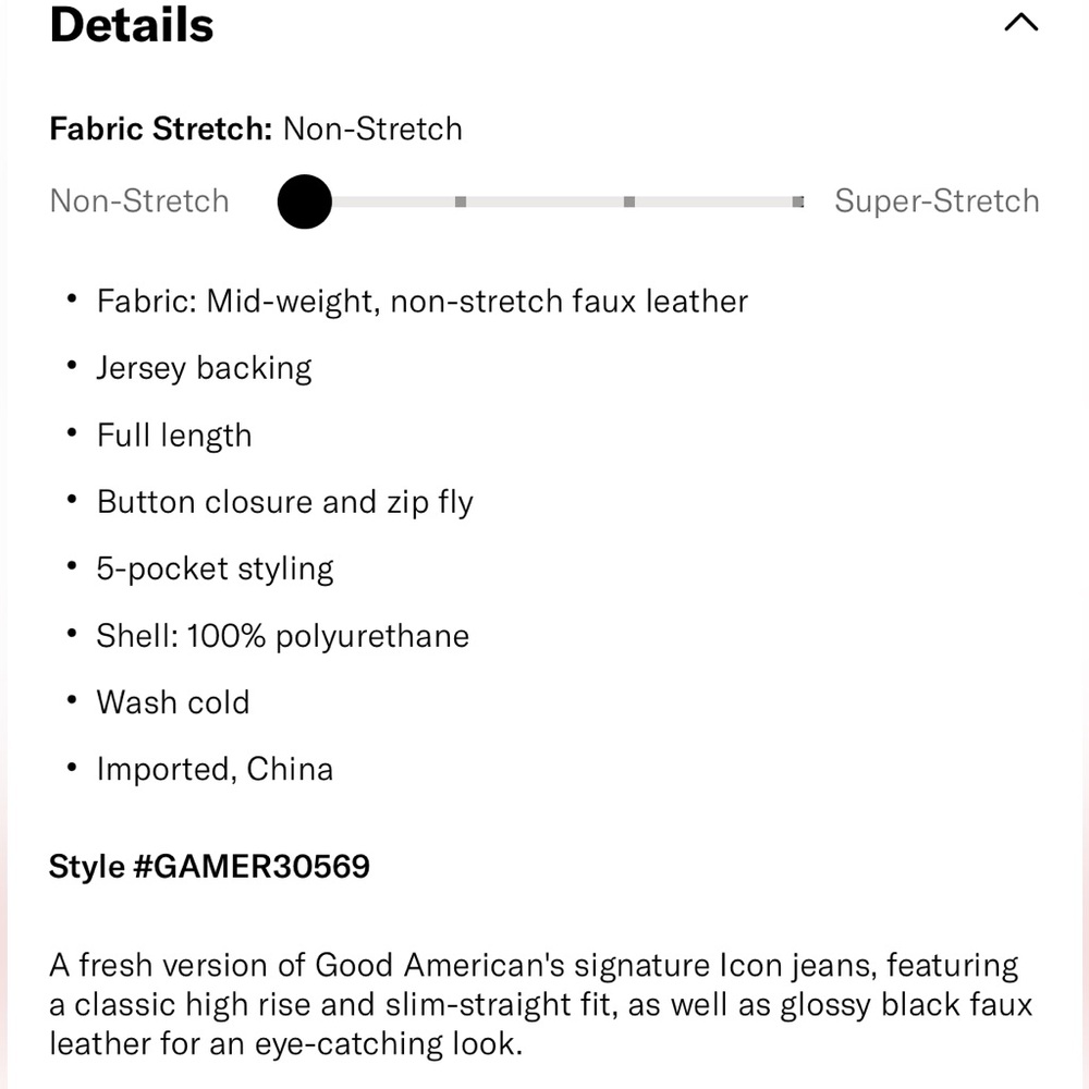 Good American Better Than Leather Good Icon Pants - Picture 8 of 8